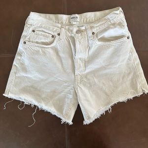 Agolde Parker Long Short in Panna Cotta